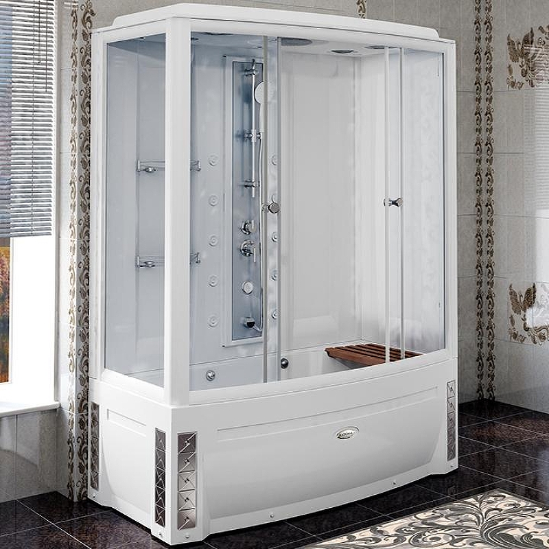 Душевая кабина Radomir Элис 2 1-04-1-2-5-0960 1680*850 мм с баней и гидромассажем (белый/прозрачное) R