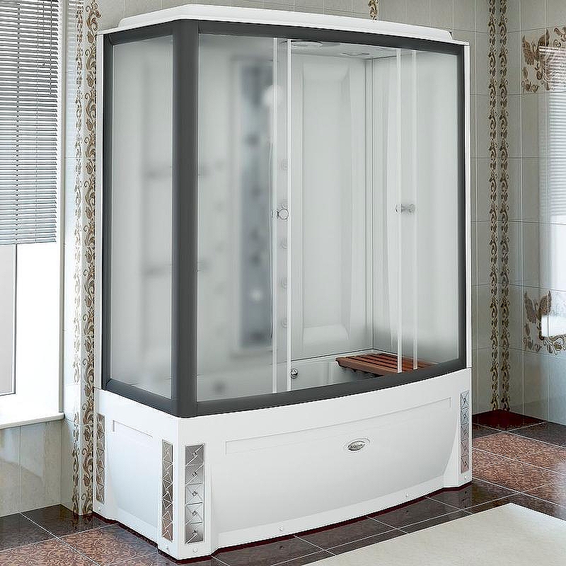 Душевая кабина Radomir Элис К1 1-04-6-2-4-0950 1680*850 мм с баней и гидромассажем (чёрный/прозрачное) R