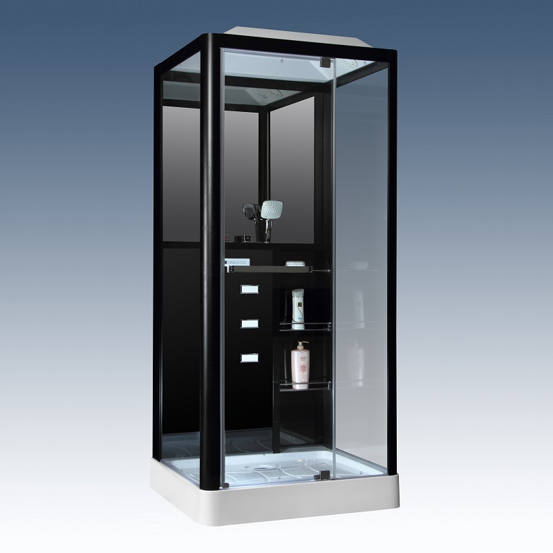 Душевая кабина Loranto Selak CS00054486 900*1000 мм (чёрный/прозрачное) с гидромассажем