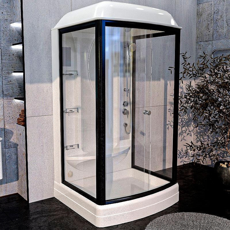 Душевая кабина Radomir Диана 1 1-05-6-0-0-0600 1180*1080 мм (чёрный/прозрачный)