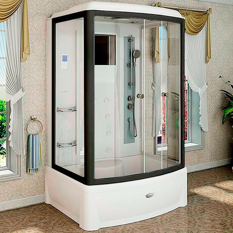 Душевая кабина Radomir Диана 2 1-05-6-0-0-0650 1390*1080 мм с гидромассажем (чёрный/прозрачное)