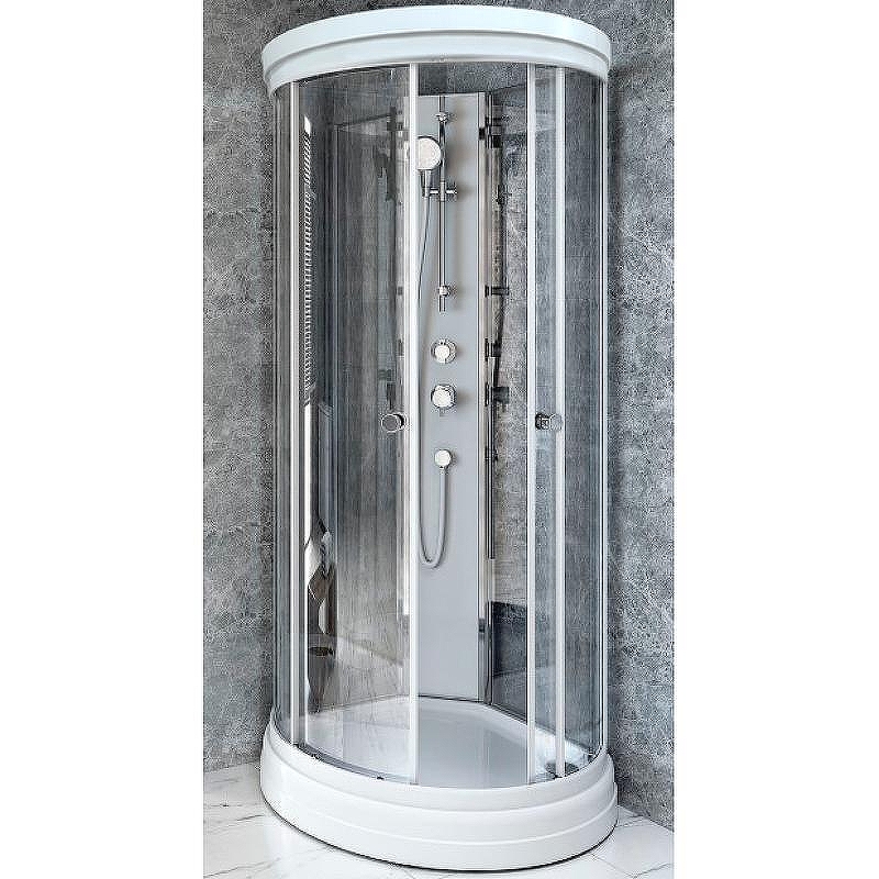 Душевая кабина Radomir Стронг 1-05-1-0-0-1820 1100*1100 мм (белый/прозрачное)