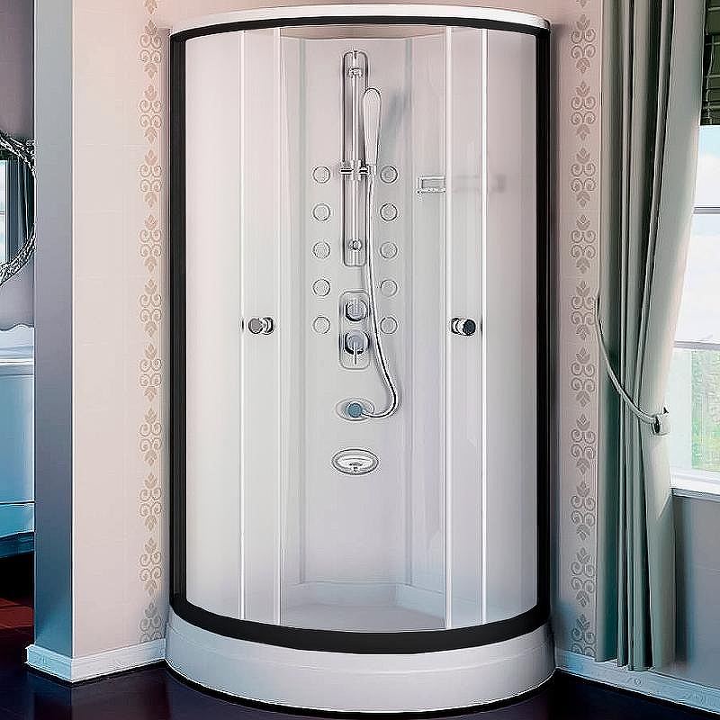 Душевая кабина Radomir Паола 2 1-05-6-0-0-0580 1030*1030 мм (чёрный/прозрачное)