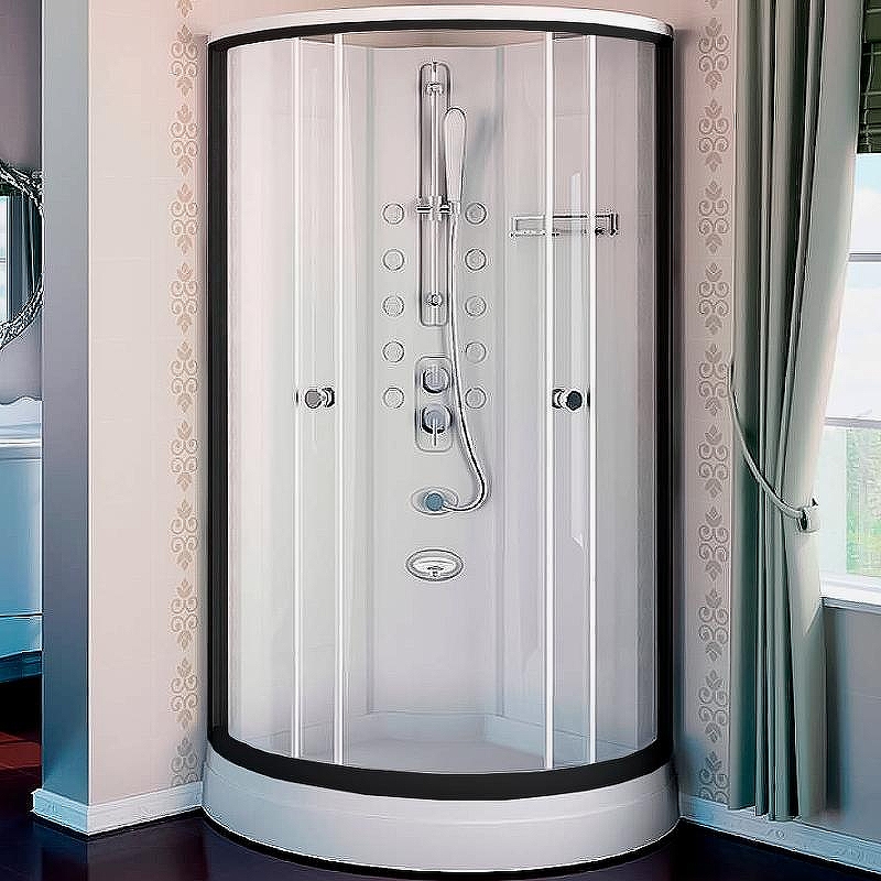 Душевая кабина Radomir Паола 1 1-05-6-0-0-0570 930*930 мм (чёрный/прозрачное)