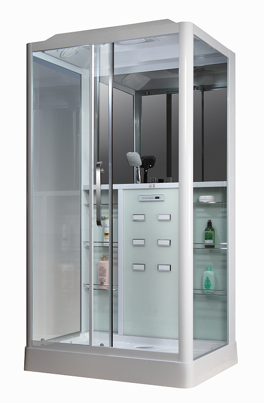 Душевая кабина Loranto Selak CS00035778 1200*900 мм (белый/прозрачное) L с гидромассажем