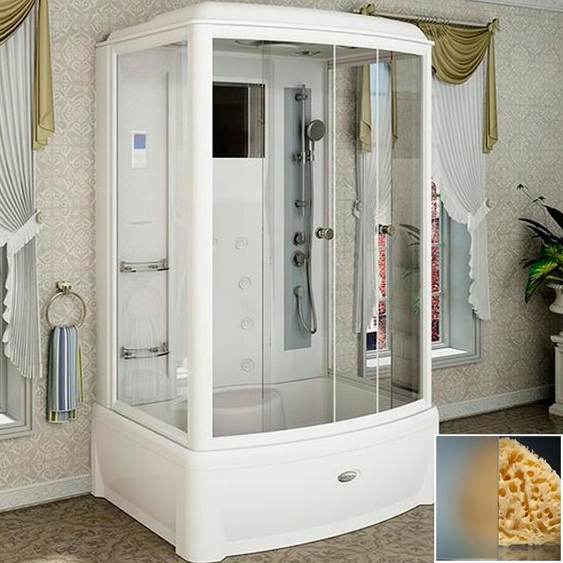 Душевая кабина Radomir Диана 2 1-05-1-0-0-0651 1390*1080 мм с баней и гидромассажем (белый/матовое)