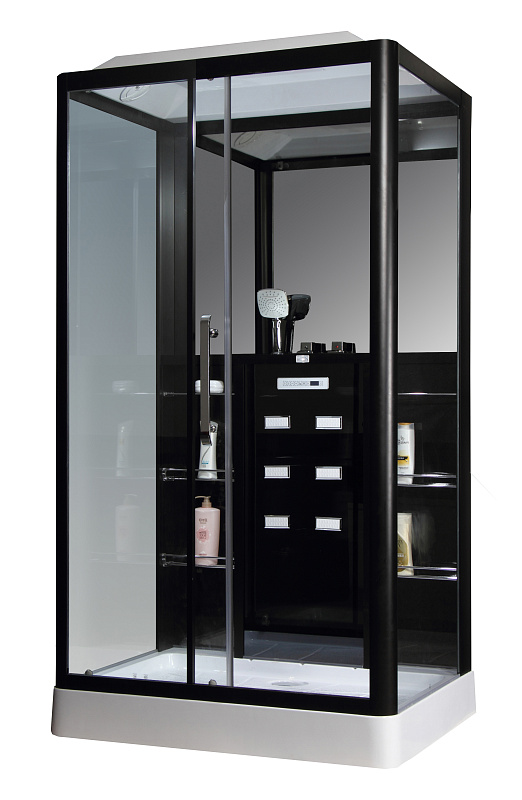 Душевая кабина Loranto Selak CS00035775 1200*900 мм (чёрный/прозрачное) L с гидромассажем