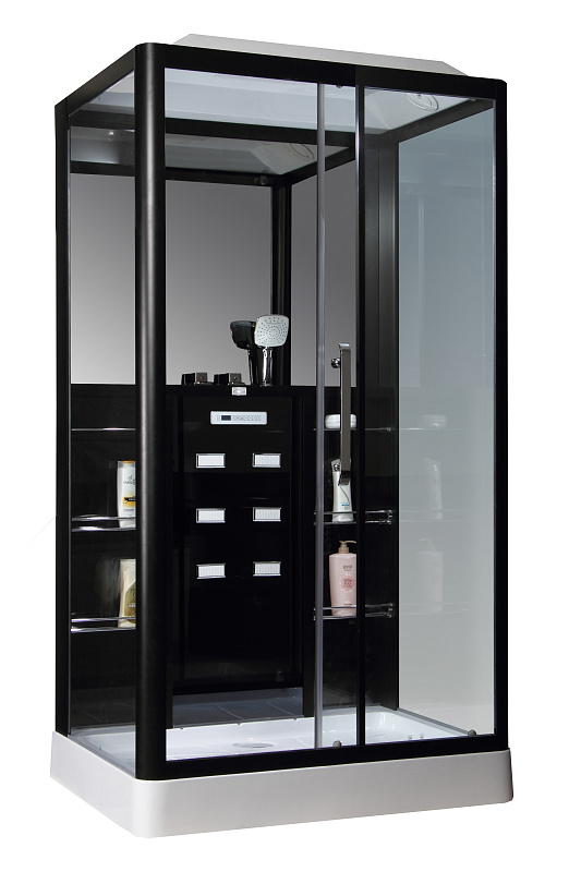 Душевая кабина Loranto Selak CS00035779 1200*900 мм (чёрный/прозрачное) R с гидромассажем