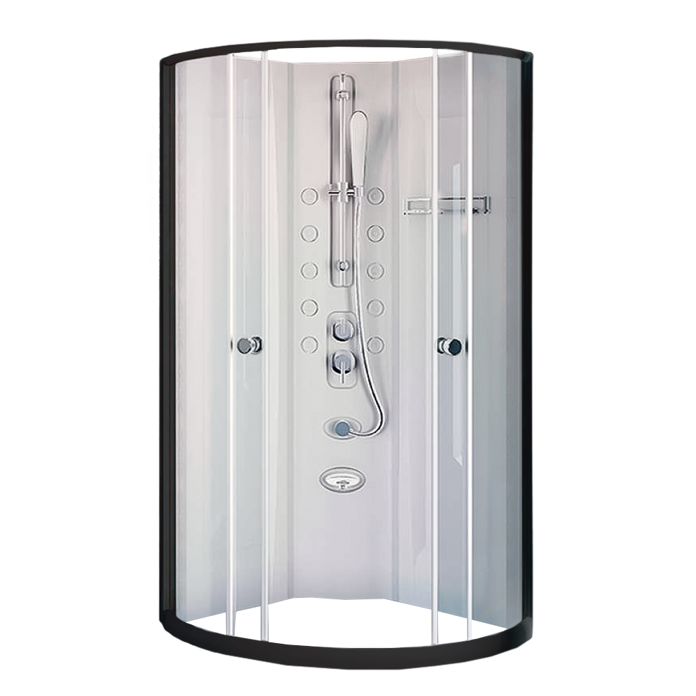 Душевая кабина Radomir Паола 1-00-6-0-0-0570 930*930 мм (чёрный/прозрачное)