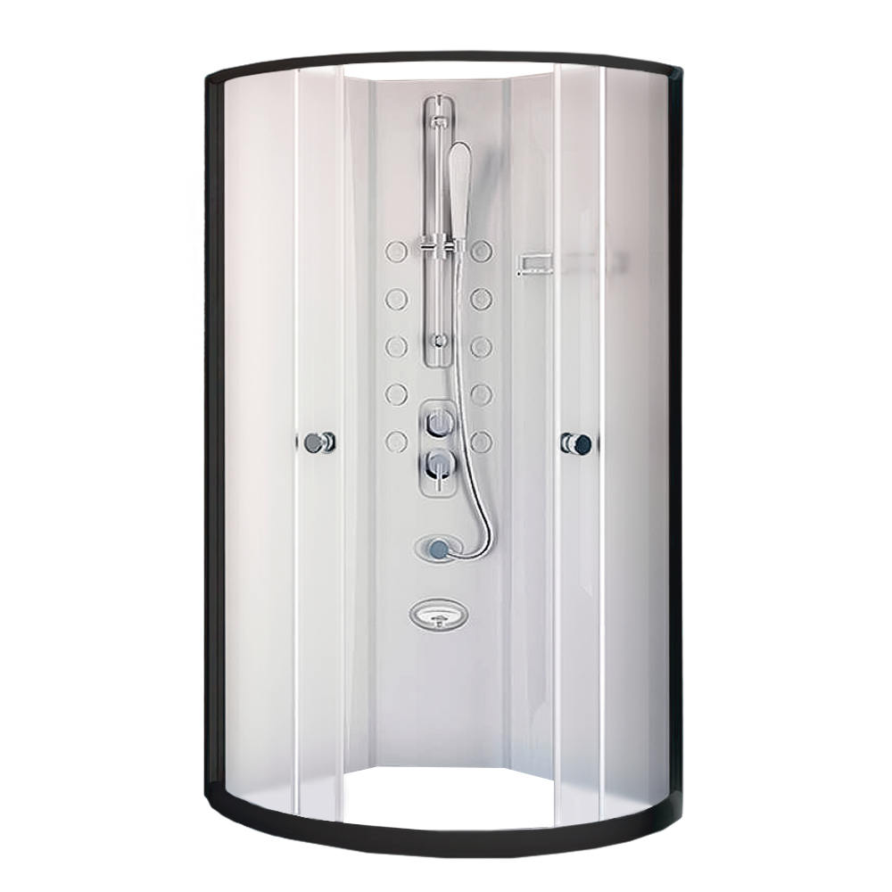 Душевая кабина Radomir Паола 1-00-6-0-0-0581 1030*1030 мм (чёрный/матовое)