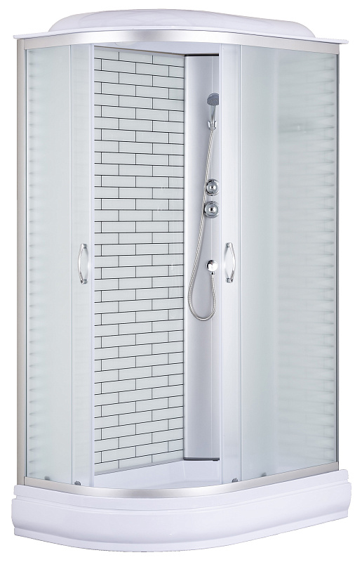 Душевая кабина Loranto CS-66120-20R FW 120 1200*800 мм (хром/матовое) R