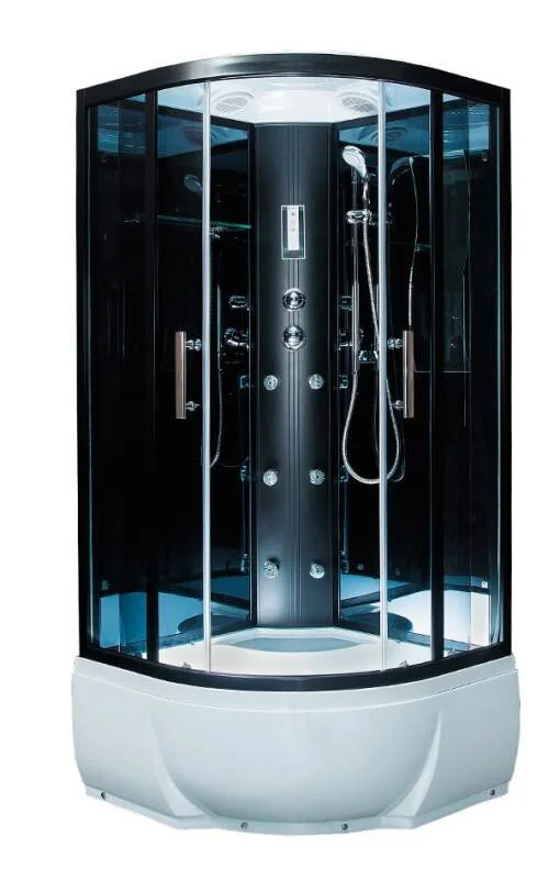 Душевая кабина Erlit Eclipse ER5709TP-C24-RUS 900*900 мм (чёрный/тонированное) с гидромассажем