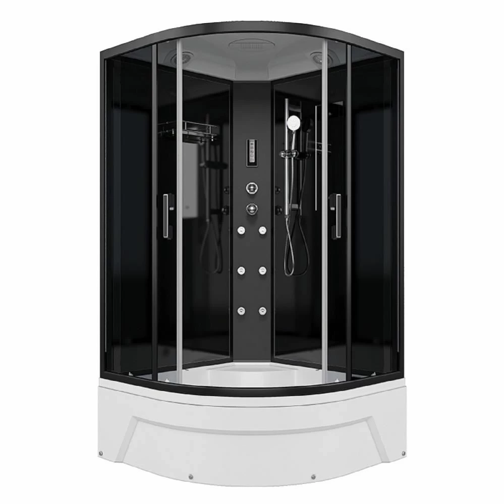 Душевая кабина Erlit ER570926-C24-RUS 900*900 мм (чёрный/тонированное) с гидромассажем