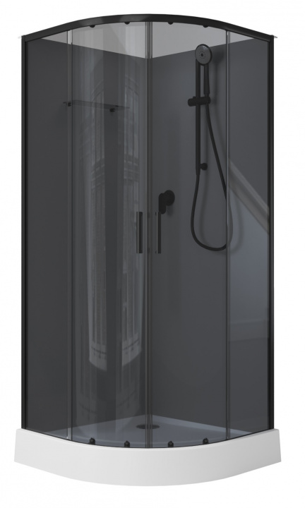 Душевая кабина Aquanet Passion EVO R black4 900*900 мм (черный/тонированное)