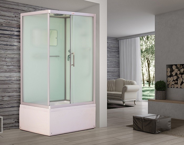 Душевая кабина Esbano Elegancia ESKB129CKRBR (R) 1200*900 мм (хром матовый/рифленое)