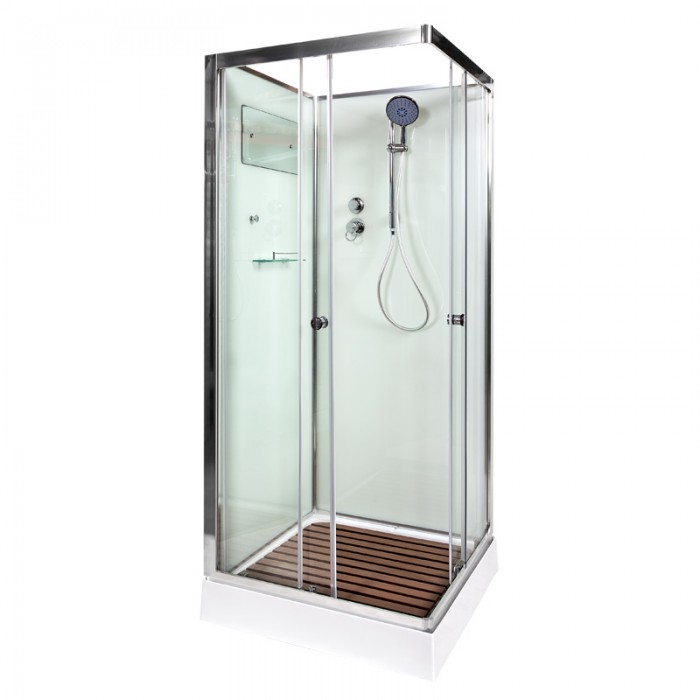 Душевая кабина Deto K409 900*900 мм без крыши (хром/прозрачное)