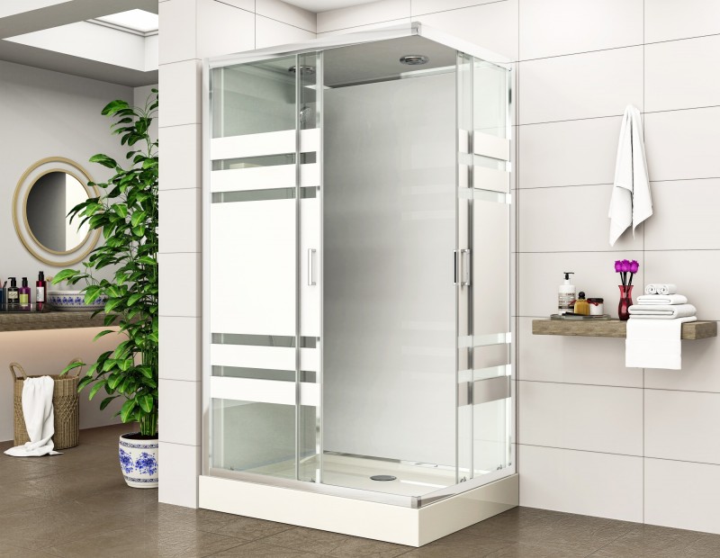 Душевая кабина Esbano Econom ESKE129CKRU 1200*900 мм (хром/прозрачное с узором)