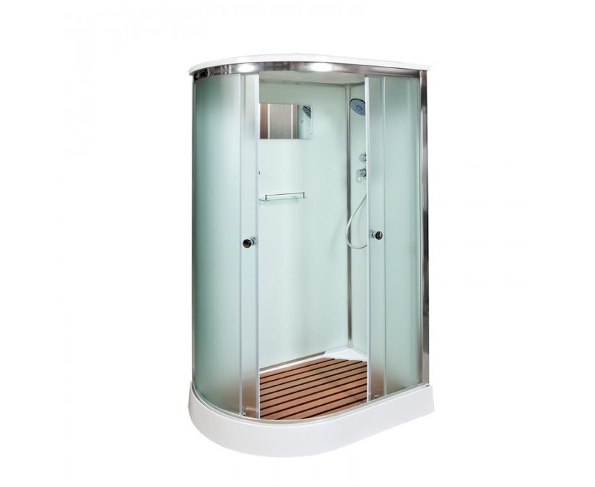 Душевая кабина Deto D102SR 1200*800 мм с крышей (хром/матовое)