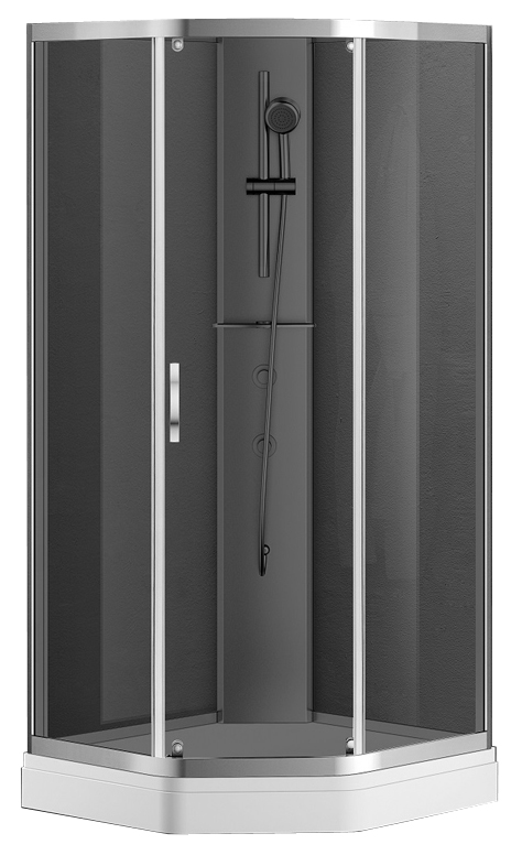 Душевая кабина Azario DENVER AZ-N10806 900 GREY 900*900 мм (хром/тонированное)