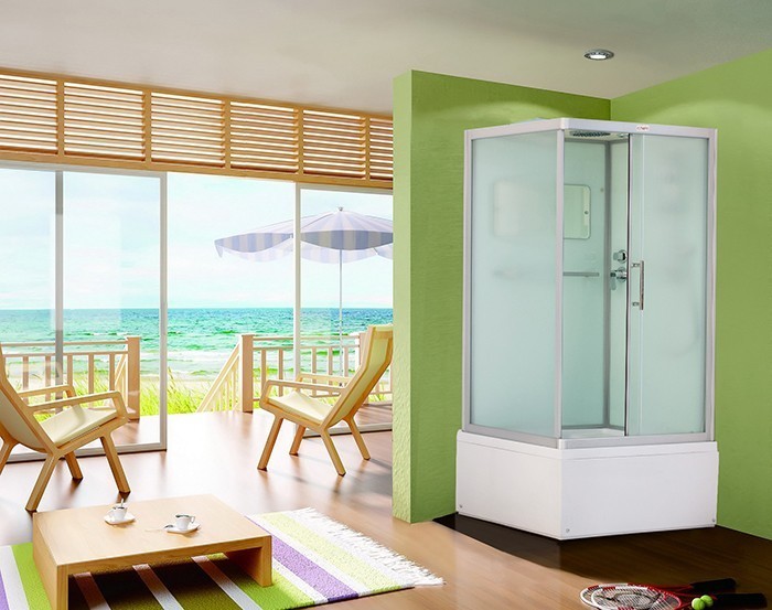 Душевая кабина Esbano Elegancia ESKB108CKRBR (R) 1000*800 мм (хром матовый/рифленое)