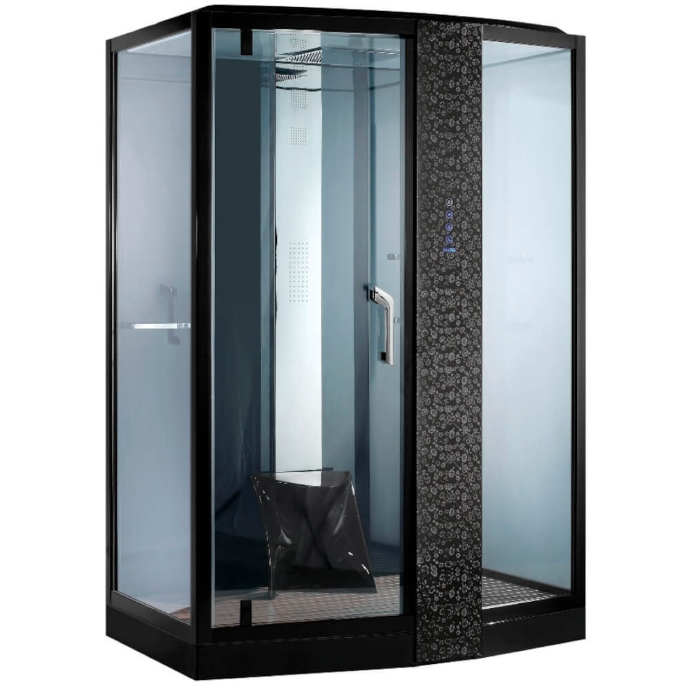 Душевая кабина Orans SR-89105RS Black 1200*900 мм с гидромассажем, с паром (черный/прозрачное)