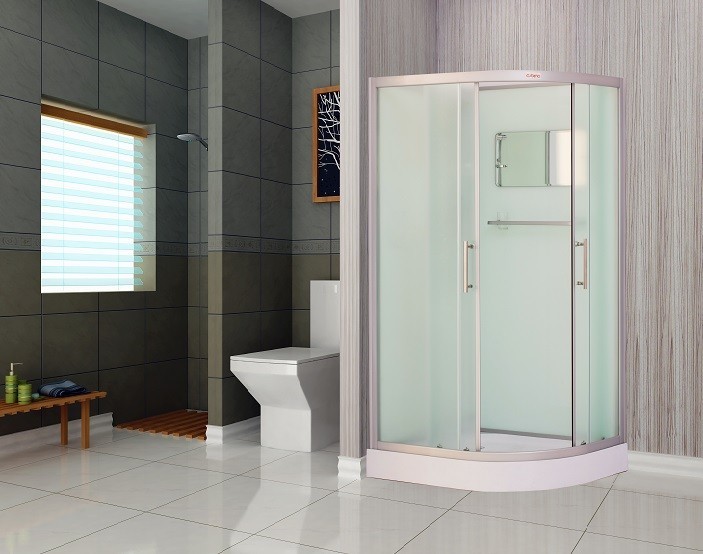 Душевая кабина Esbano  ES-115C (Left) 1150*850 мм (хром матовый/рифленое)