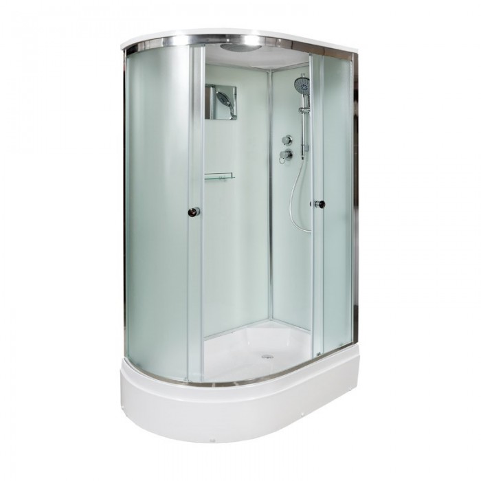 Душевая кабина Deto D272SR 1200*800 мм с крышей (хром/матовое)
