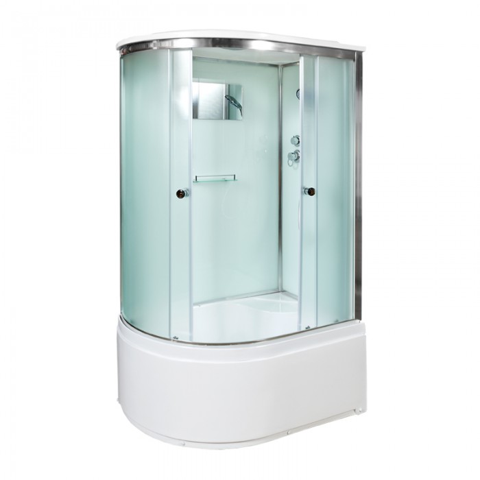 Душевая кабина Deto D120SR 1200*800 мм с крышей (хром/матовое)