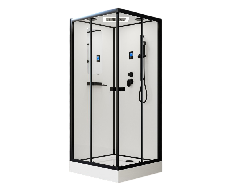 Душевая кабина Esbano FORA ESKBFO90CKR 900*900 мм (чёрный матовый/прозрачное)