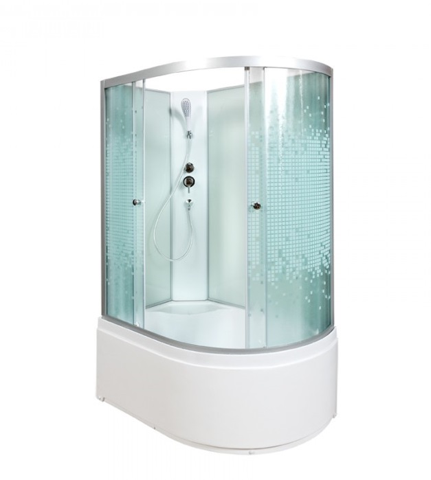 Душевая кабина Deto L920LN 1200*800 мм без крыши (хром/матовое)