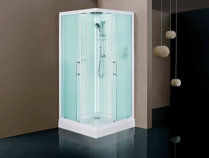 Душевая кабина Esbano Elegancia LED ESKL90CKR 900*900 мм (белый/рифленое)