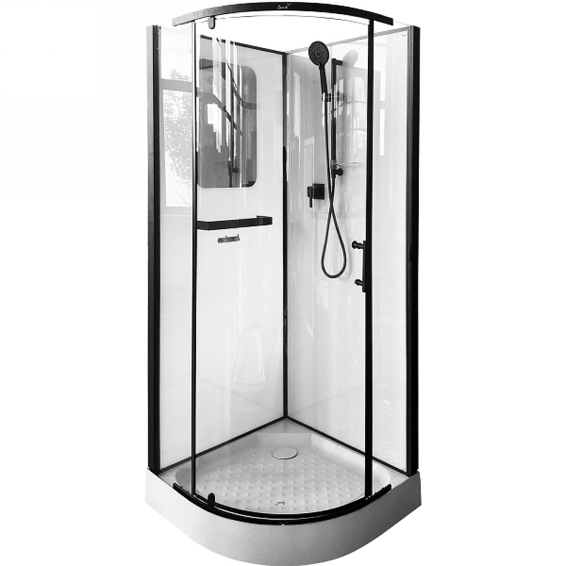 Душевая кабина Cerutti SPA KORRA90B 900*900 мм (чёрный/прозрачное)