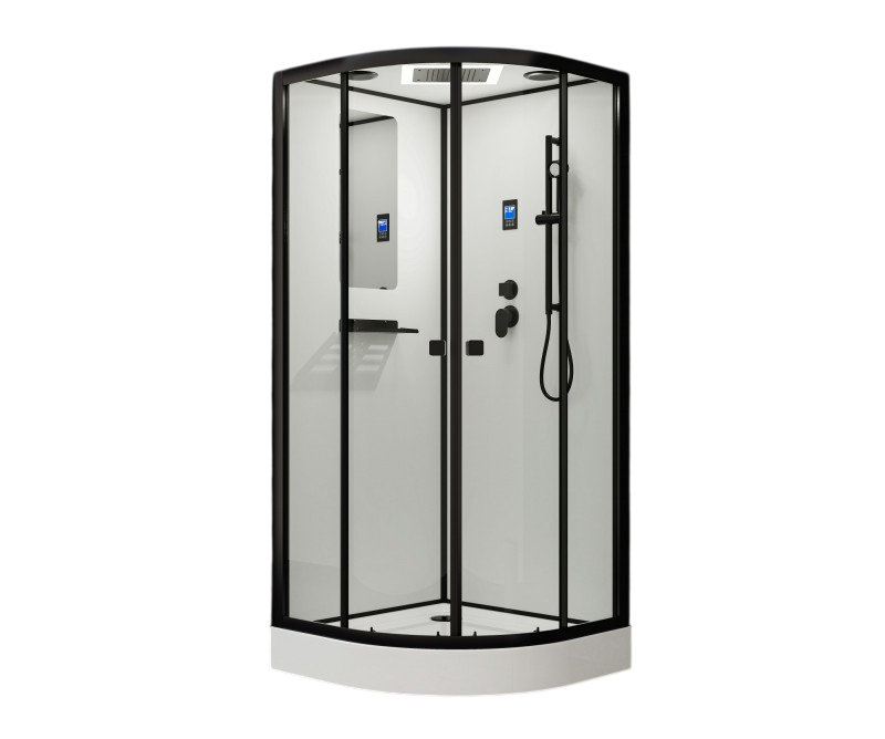 Душевая кабина Esbano FORA ESKBFO90CR 900*900 мм (чёрный матовый/прозрачное)