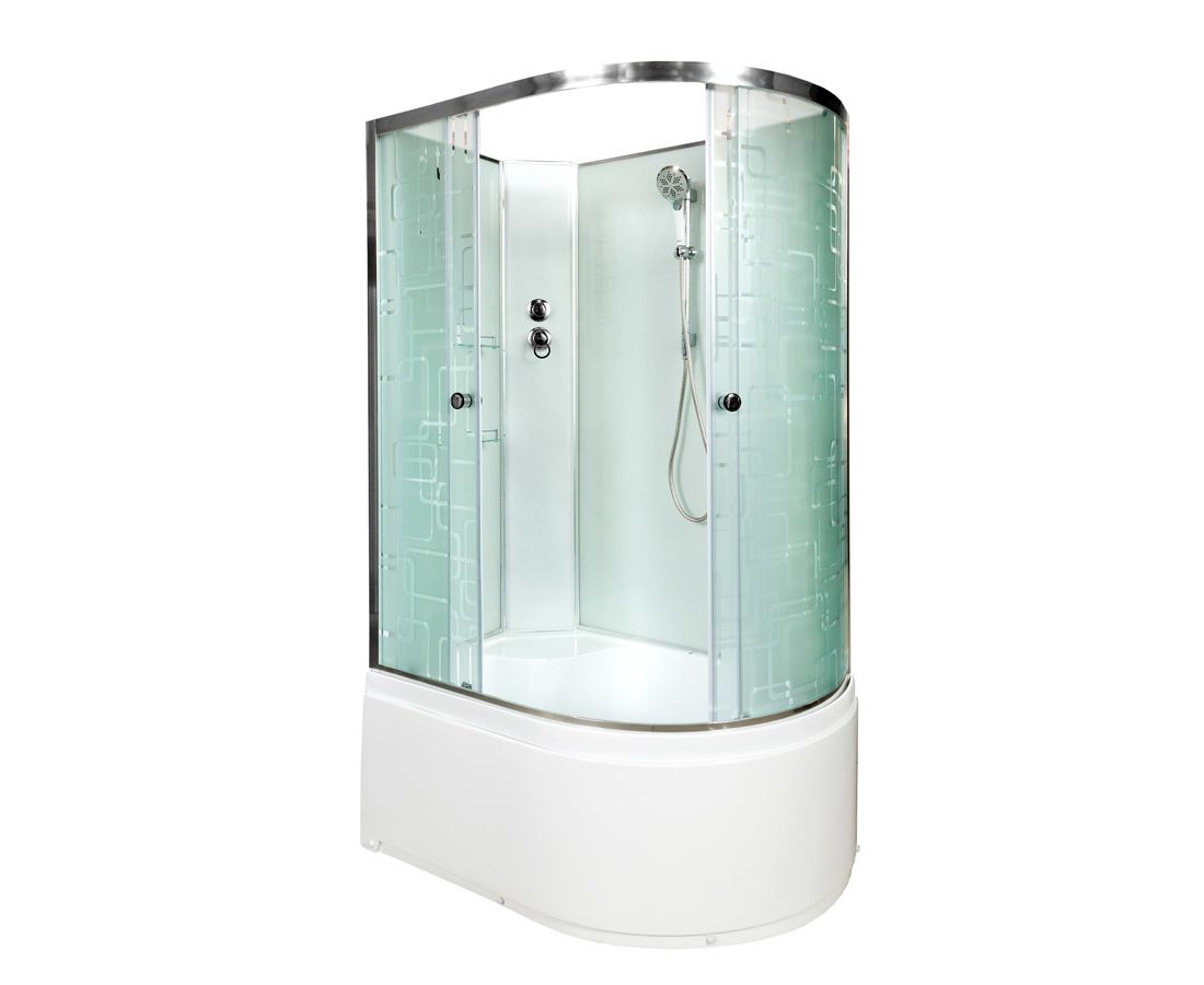 Душевая кабина Deto EM4511LN 1100*800 мм без крыши (хром/матовое)