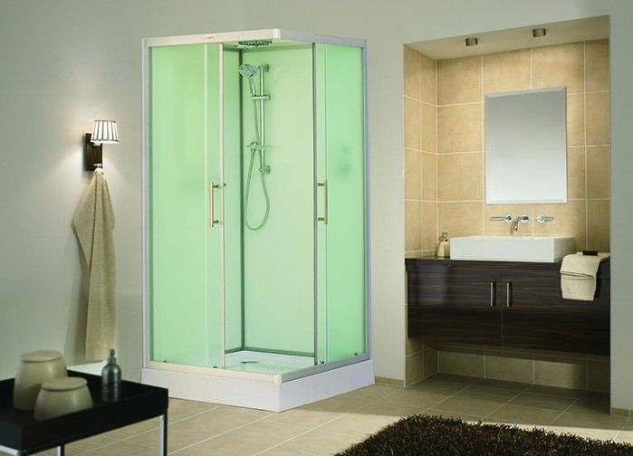 Душевая кабина Esbano ES-90CKR 900*900 мм (хром матовый/рифленое)