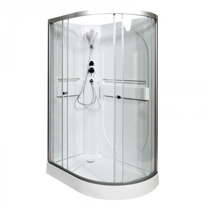 Душевая кабина Deto L602LN 1200*800 мм без крыши (хром/прозрачное)