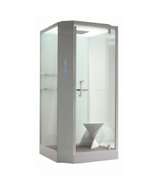 Душевая кабина Orans SR-89101RS White 1000*1000 мм с гидромассажем, с паром (белый/прозрачное)