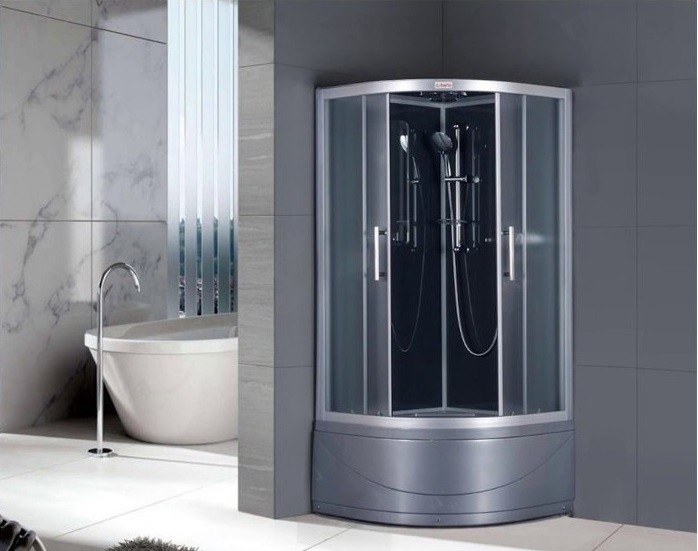 Душевая кабина Esbano ESG-90CRB 900*900 мм (хром матовый/рифленое)