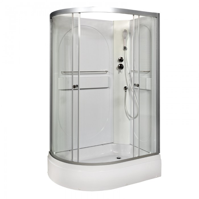Душевая кабина Deto L520RN 1200*800 мм без крыши (хром/прозрачное)