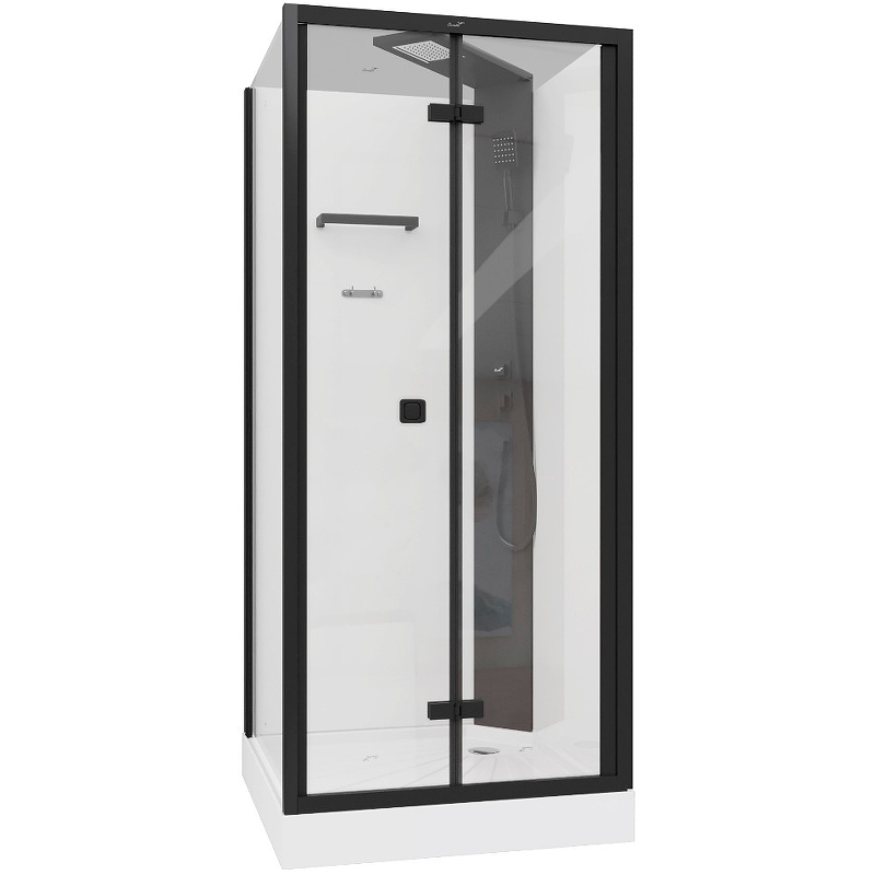 Душевая кабина Cerutti SPA BELLA901B 900*900 мм (чёрный матовый/прозрачное)