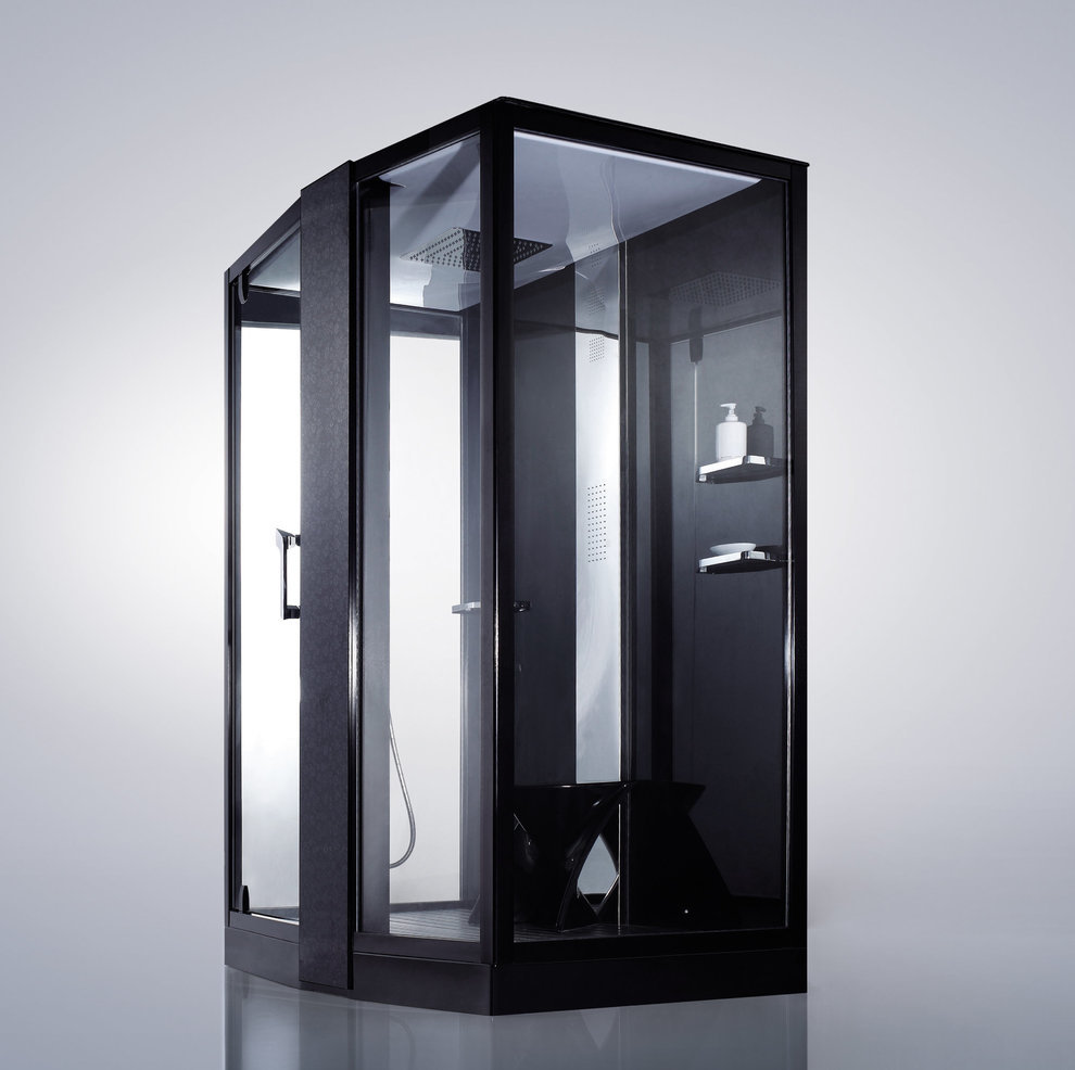 Душевая кабина Orans SR-89102RS Black 1500*1000 мм с гидромассажем, с паром (черный/прозрачное)