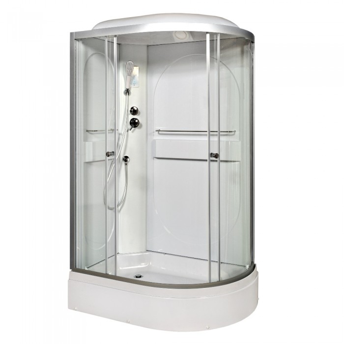 Душевая кабина Deto L520LEL 1200*800 мм с электрикой (хром/прозрачное)