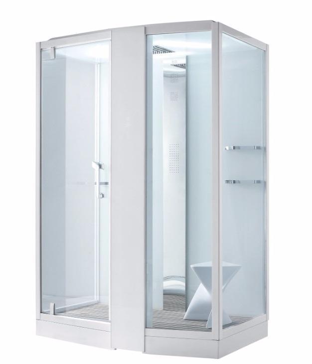 Душевая кабина Orans SR-89102RS White  1500*1000 мм с гидромассажем, с паром (белый/прозрачное)