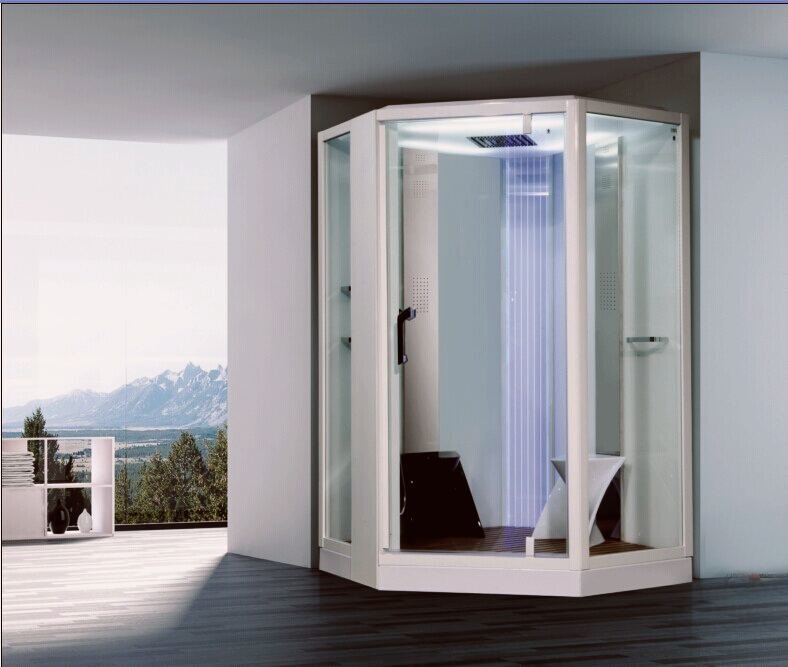Душевая кабина Orans SR-89106S White 1300*1300 мм с гидромассажем, с паром (белый/прозрачное)