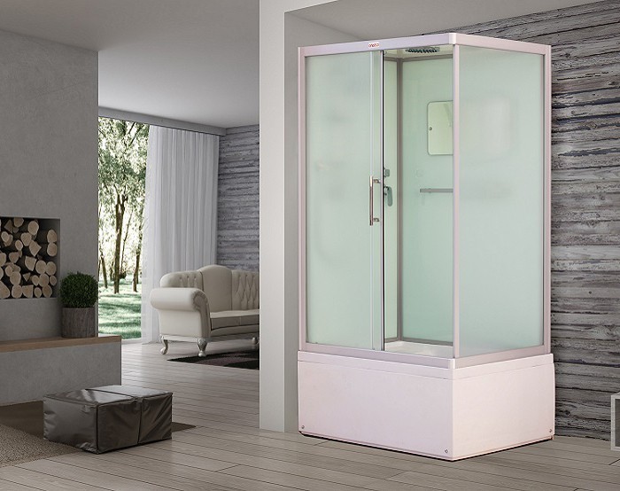 Душевая кабина Esbano Elegancia ESKB129CKRBL (L) 1200*900 мм (хром матовый/рифленое)