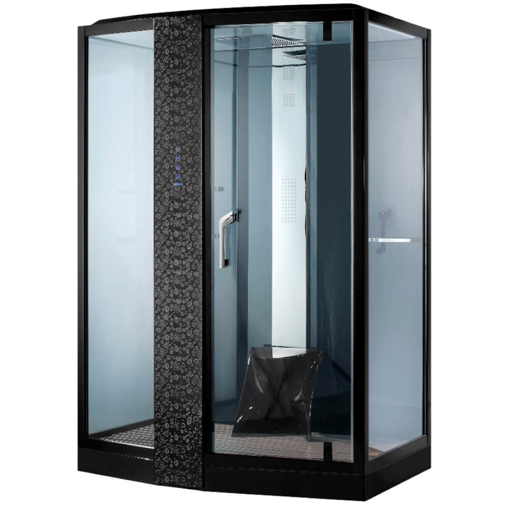 Душевая кабина Orans SR-89105LS Black 1200*900 мм с гидромассажем, с паром (черный/прозрачное)