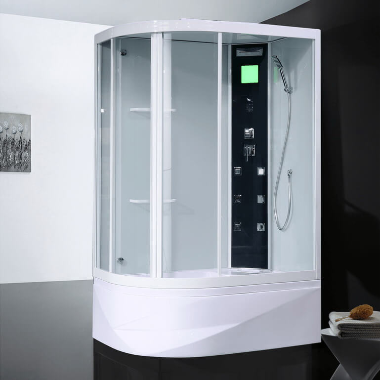 Душевая кабина Orans SR-86155 R-ED 1300*900 мм с гидромассажем (белый/прозрачное)