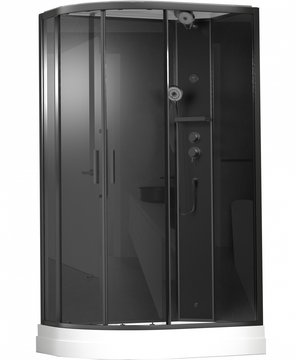 Душевая кабина Timo Premium ILMA-902 BLACK R 1200*800 мм (черный матовый/прозрачное)