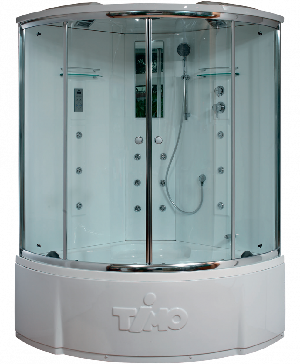 Душевой бокс Timo Lux T-7725 1200*1200 мм (хром/прозрачное)