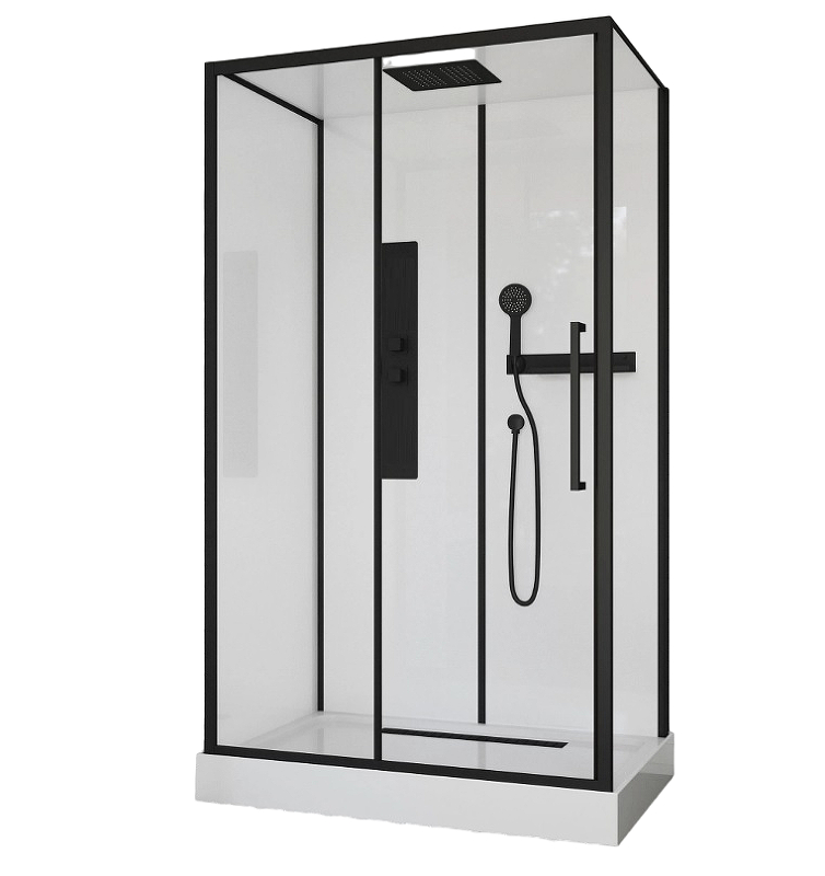 Душевая кабина Cerutti SPA AMI120 1200*800 мм (чёрный/прозрачное)